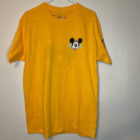 Neff Other - Disney x Neff Mickey Mouse Gold Chill Diner Cotton crewneck Graphic Tee Shirt -L